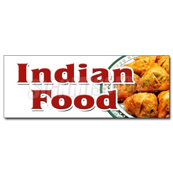 Signmission INDIAN FOOD DECAL sticker curries curry tandoori naan cuisine lassi vegan, D-36 Indian Food D-36 Indian Food - main